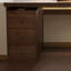 Bureaux rectangulaires en bois massif noyer foncé-107558323