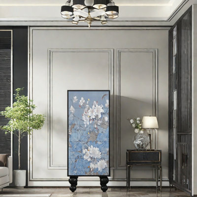 French Style Delicate Romantic Accent Cabinet