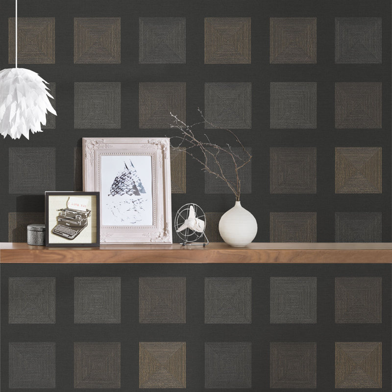Camire 10.05m x 53cm Matte Wallpaper Roll, Silver/Anthracite