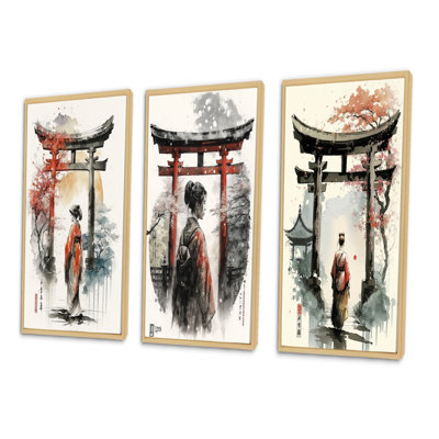 «Asian femelle», 3 pièces sur toile
