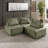 Thedford 3-Piece Velvet Tufted Modular Sofa with Pillow Back-1672180193