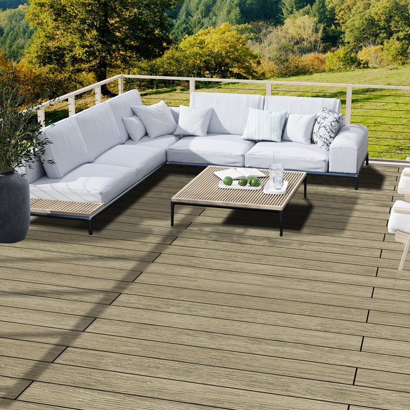 Planches de terrasse en composite 192 po x 5,4 po (5 pièces) -Inclut les accessoires d'installation, L 192 po x l 5,4 po