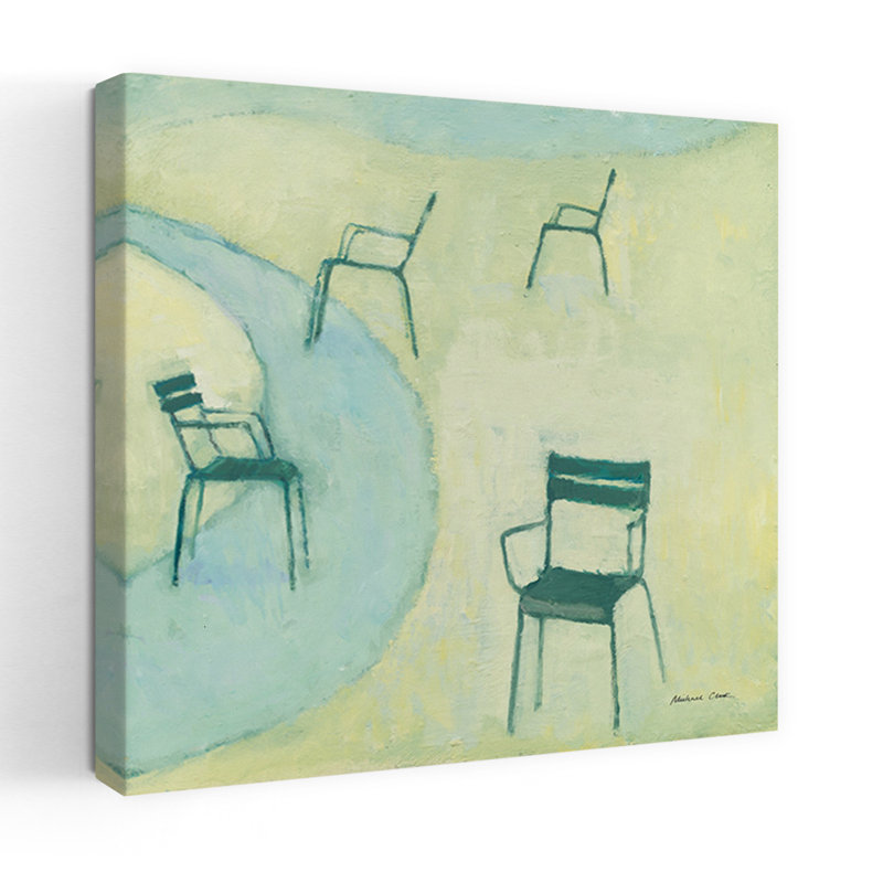 Chaises I, architecture contemporaine, art mural, H 32 po x l 32 po