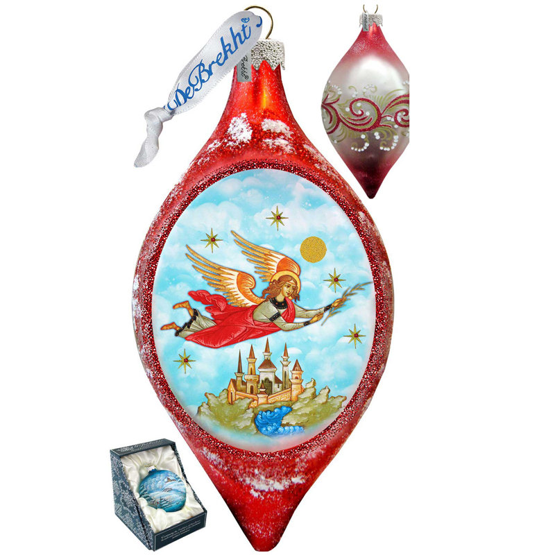 3.5'' Glass Hanging Figurine Ornament