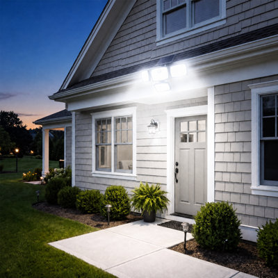 Lumière de sécurité à capteur de mouvement 3000LED 4500LM Hoodink