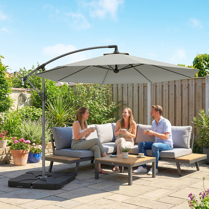 295cm Cantilever Parasol, Grey