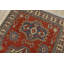 Tapis en laine rouge 3 pi 10 po x 5 pi 10 po one-of-kind noué la Hetherington