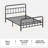 Metal Bed Frame, Full Size Bed Frame With Headboard,Structurally Stable, Heavy Duty Steel Slat Supported,Under Bed Storage,No Box Spring Needed, Non-Slip And Noise-Free, Easy Assembly,  14 Inch, Black-777743561