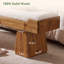 Banc de chambre rembourré 55 po avec pieds en bois massif