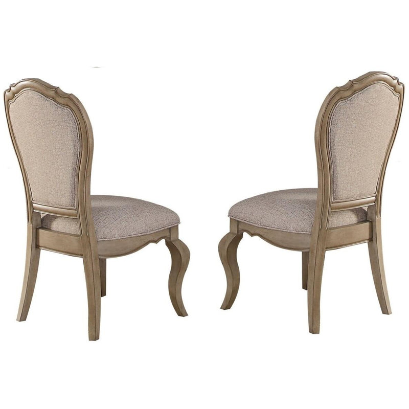 Chaise d'appoint capitonnée beige