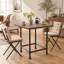 Table bistro 35,4 po, comptoir à café avec plateau en bois et plateau en bois