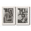 Abstrait labyrinthe I encadré mat - prêt à accrocher-1875630226-1875630219