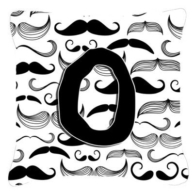 Lettre Moustache Monogram intérieur/extérieur Throw Pillow