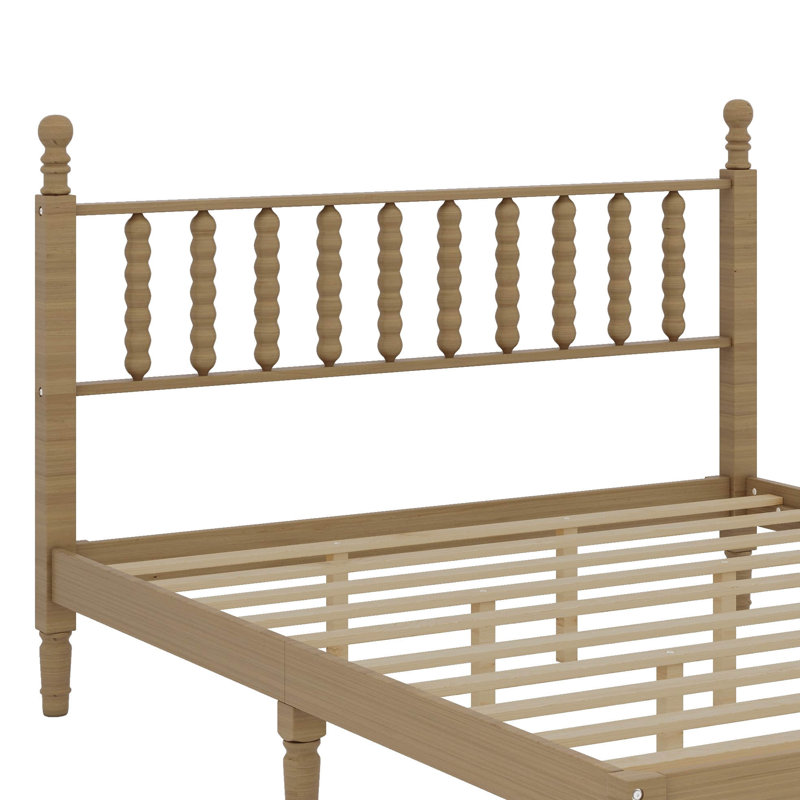 Grand lit plateforme en bois