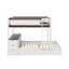 Lit superposé double avec lit gigogne simple, tiroirs et bureau-203330451