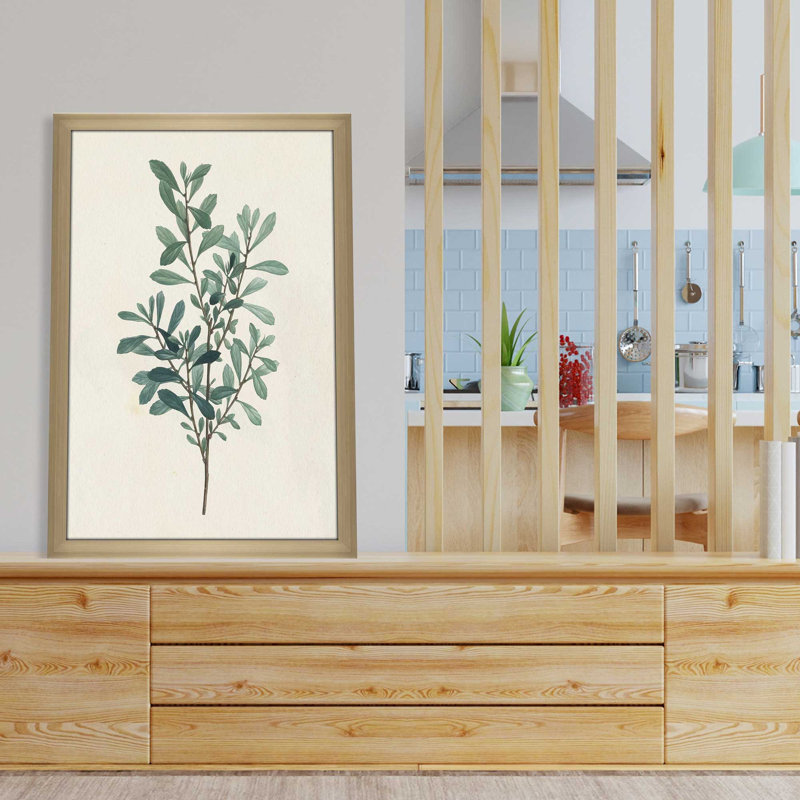 Victorian Garden Greenery I - Peinture, L 21,5 po x H 27,5 po, Encadrement brun