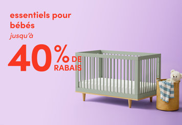 Nursery essentials up to 40% off.