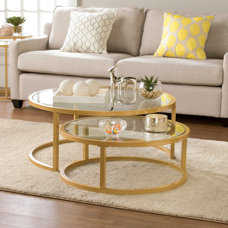Ensemble de 2 tables gigognes Evelyn Glam
