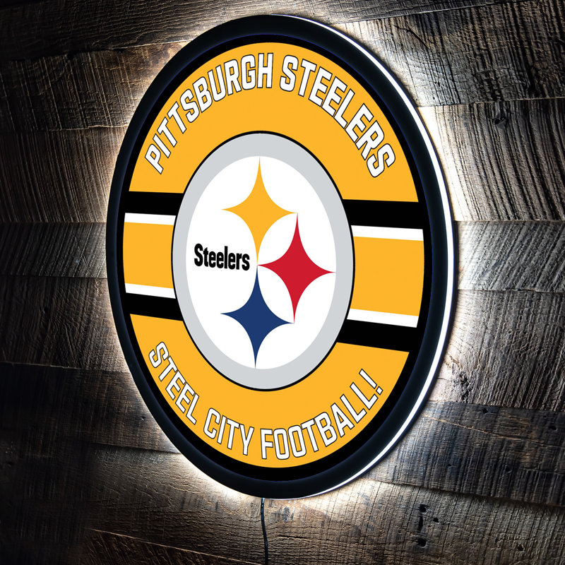 Décoration murale lumineuse NFL, NFL Pittsburgh Steelers