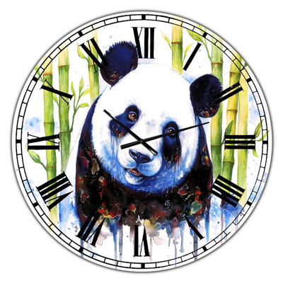 Bleu cendré - Horloge murale surdimensionnée
