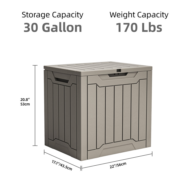 Balconera 31 Gallon Deck Box, Gray