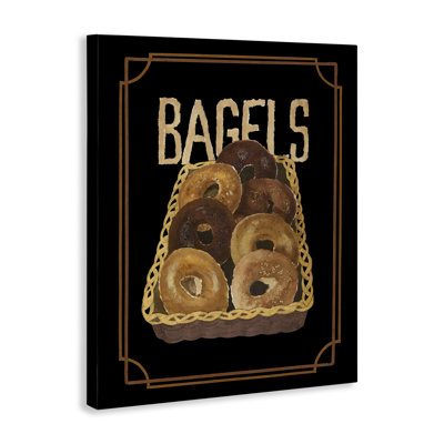 Basket Of Bagels Canvas Wall Art by Nancy Overton