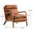 25.79" W Soft Mid-Century Linen Upholstered Accent Chair With Lumbar Pillow-120464030-120464027