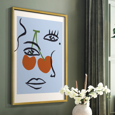 «Cherry Baby I», reproduction encadrée - bois massif