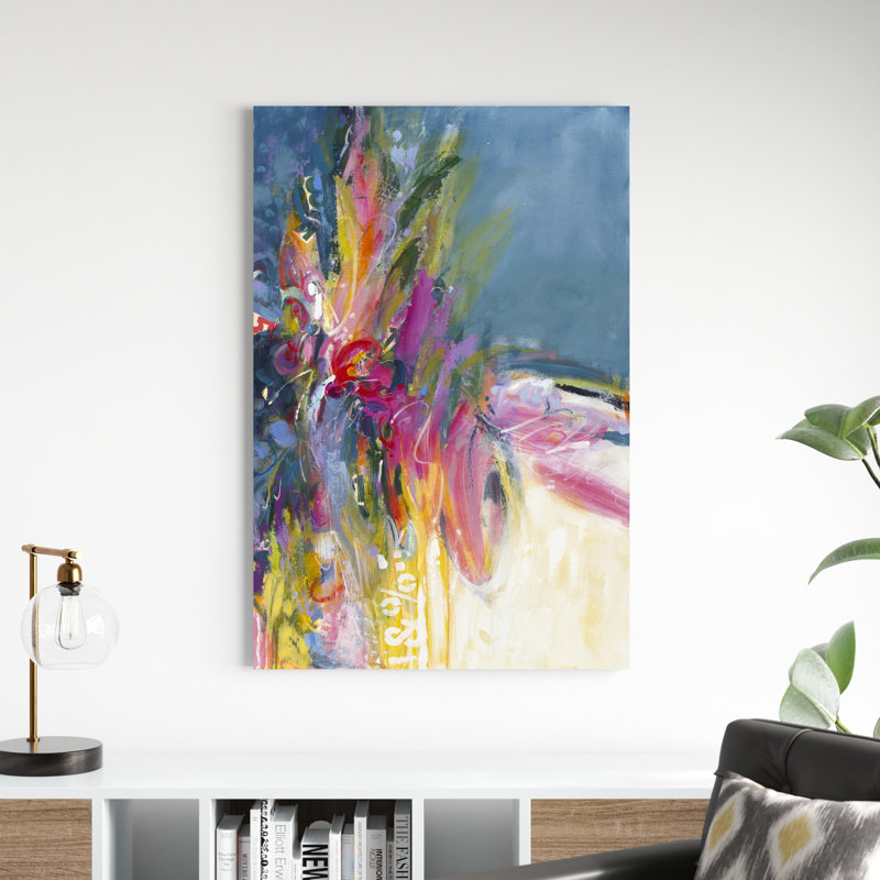 Bulah - Wrapped Canvas Painting, 48" H x 32" W, Framed Canvas, Walnut