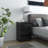 vidaXL Bed Cabinet Black Engineered wood 15.7 x 13.8 x 24.6 in-743059185-766847288