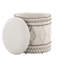Laine beige tissée à la main de 18 po pour le rangement et motif noué, espace de rangement supérieur amovible, utilisation multifonctionnelle, taille intérieure de 14,25 po, poids de 250 lb, utilisation à l'intérieur seulement, sans assemblage de 18 po-1606919800