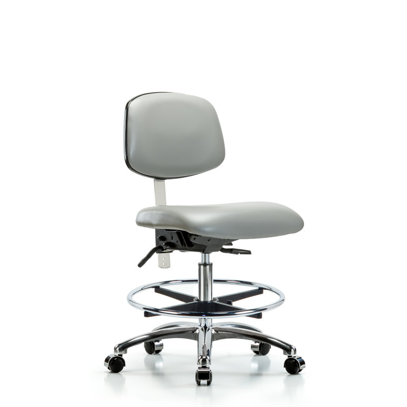 Chaise de dessinateur ergonomique Louise, Roulettes, Colombe, Non inclus