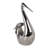 Stylish Bowling Swan Decorative Objects Statue For Home Decor -  Decorations For Living Room Sculpture Or Figurine - 11", Silver