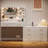 8 Drawers Vanity Desk With LED Lighted Mirror and Charging Station, Dressing Table With Side Cabinet, White-1104528954