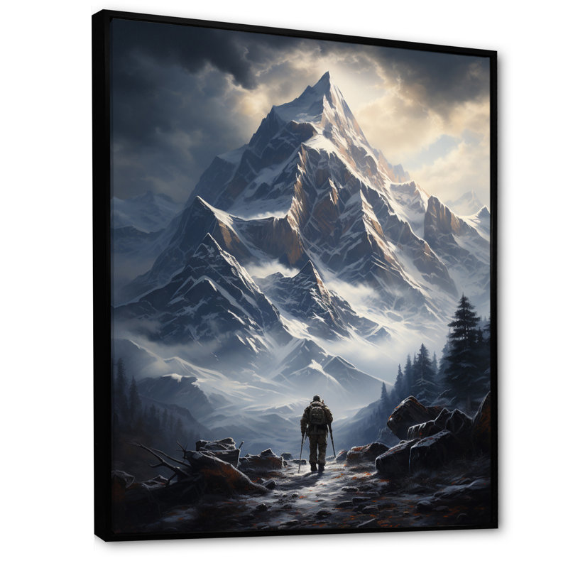 «Mountain Trails Harmony I» sur toile, H 40 po x l 30 po x P 1,5 po, Cadre flottant noir