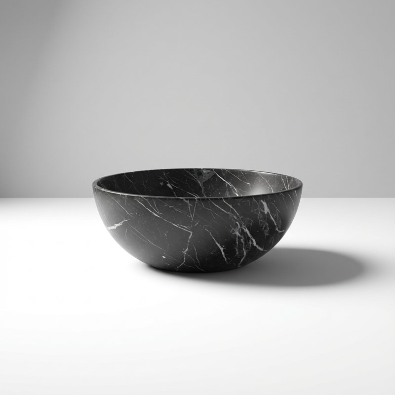 Lavabo de salle de bain vasque ovale moderne en céramique avec motif de pierre, sans robinet inclus