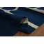 Tapis bleu en laine moderne Kilim 9 x 12