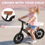 AIYAPLAY 11.2" Balance Bike with Lighting Wheels for 2-5 Years, Black-134898401
