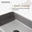 Vinnova 12.8'' Gray Concrete Rectangular Bathroom Sink