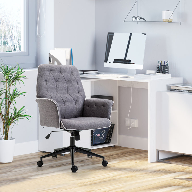 Chaise de bureau en lin
