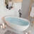 63" x 31.5" Freestanding Soaking Solid Surface Bathtub