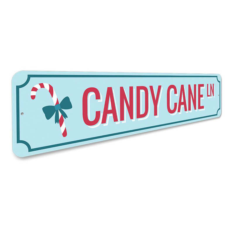 Plaque en aluminium Candy Cane LN Lane, H 6 po x l 24 po x P 0,06 po