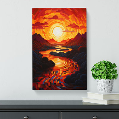 Sunset Orphism No.3 - No Frame Print