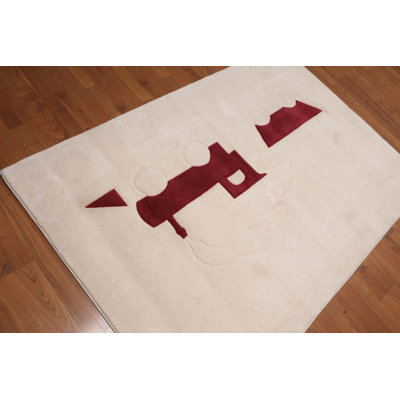 Rectangle Oriental Machine Woven Wool Rug