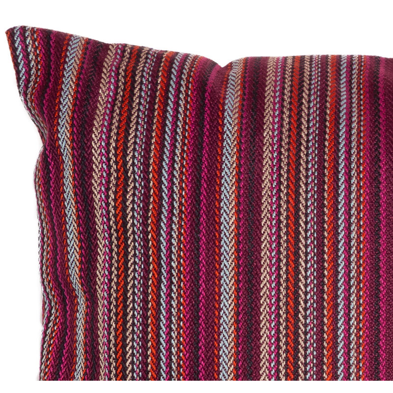 Aadi Plaid Square Throw Pillow Cover, Stripe