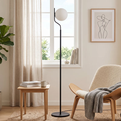 Lampe sur pied géométrique noire Valo