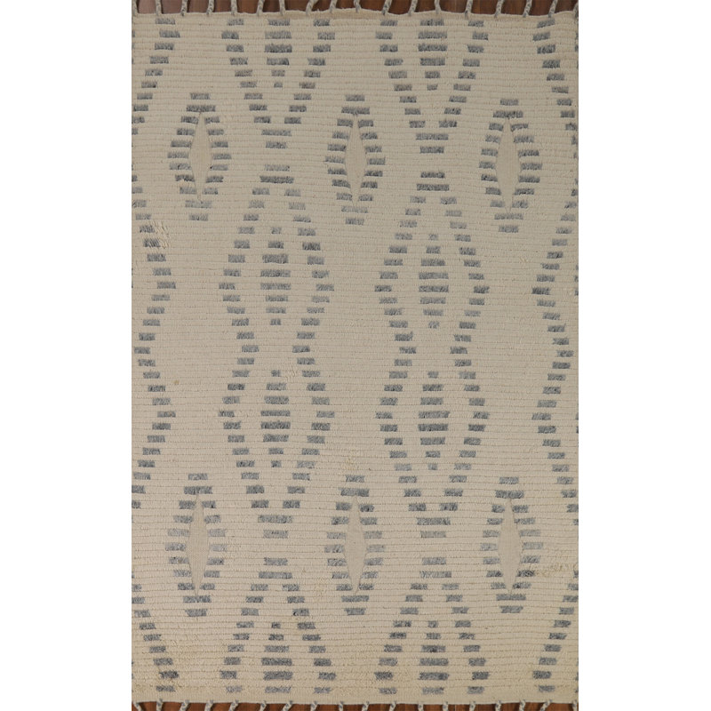 Tapis rayé de style marocain indien 5 x 8