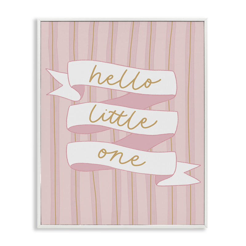 Giclée encadrée rose Hello Little One, design par Amanda Houston, Giclée encadrée blanc bord de mer, H 20 po x l 16 po