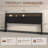 KING Size Black Headboard Only with Storage, LED Light, Storage Shelves, Power Outlets, USB Ports & Skirting Slot-1642048647-1642048651