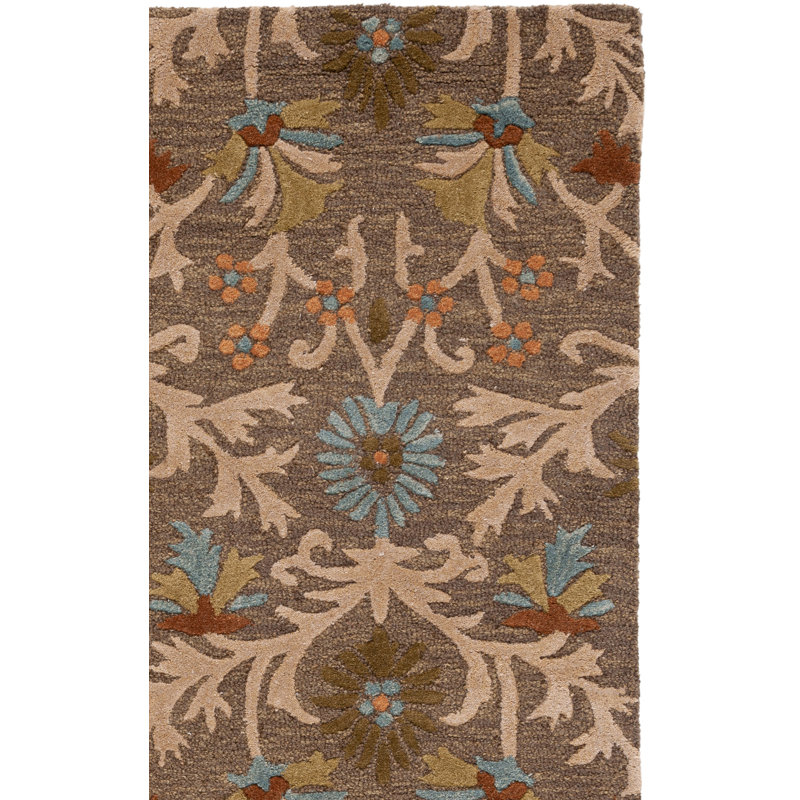 Canace Hand-Tufted Wool Moss/Beige Indoor Area Rug, Rectangle 2'6" x 4'